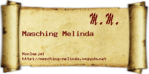Masching Melinda névjegykártya