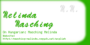 melinda masching business card